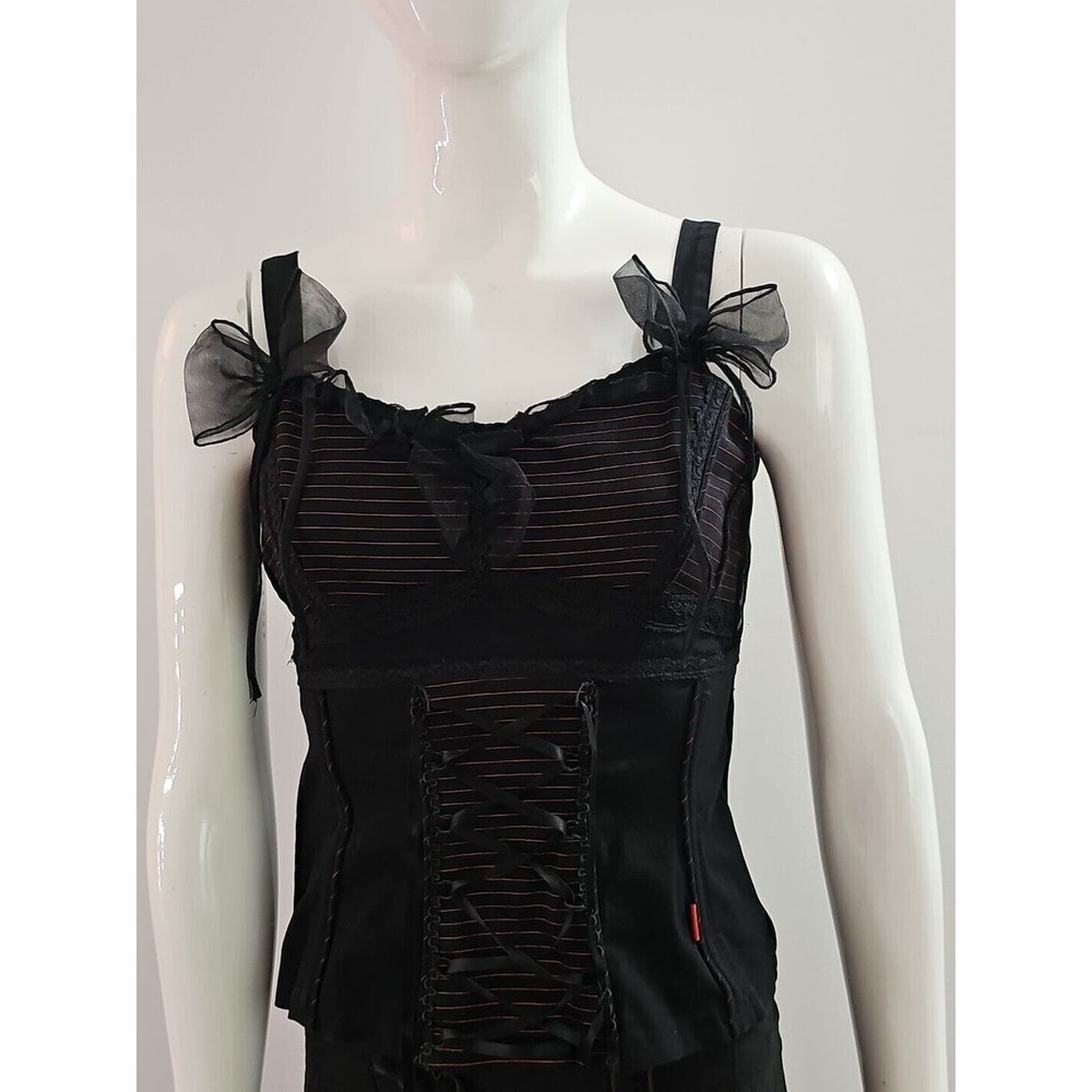 Tripp NYC Women's Black & Red Corset, Sz M Gothic Steampunk